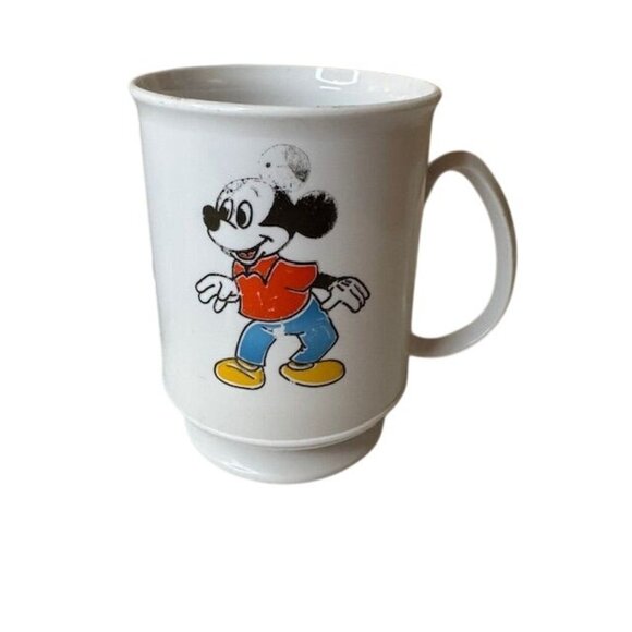 Vintage Walt Disney Productions Mickey & Minnie Mouse Stackable Mugs Set Of 6 - Picture 3 of 9
